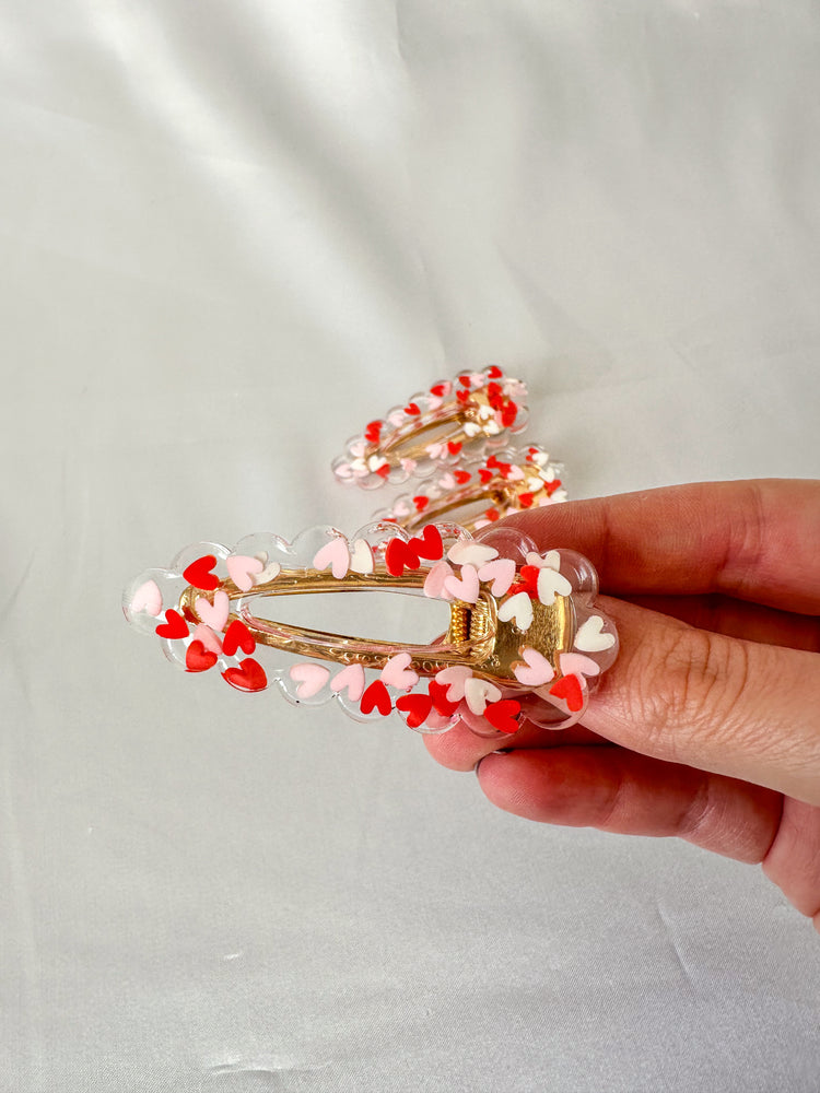 Valentine heart clips