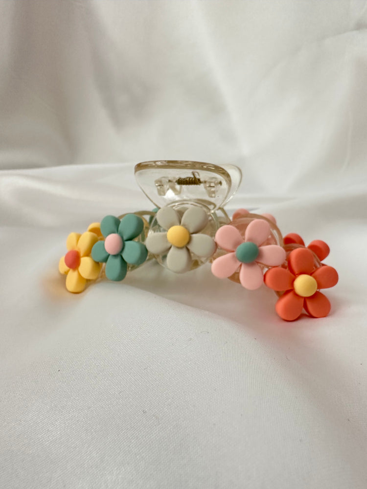 Pastel Floral Claw Clip
