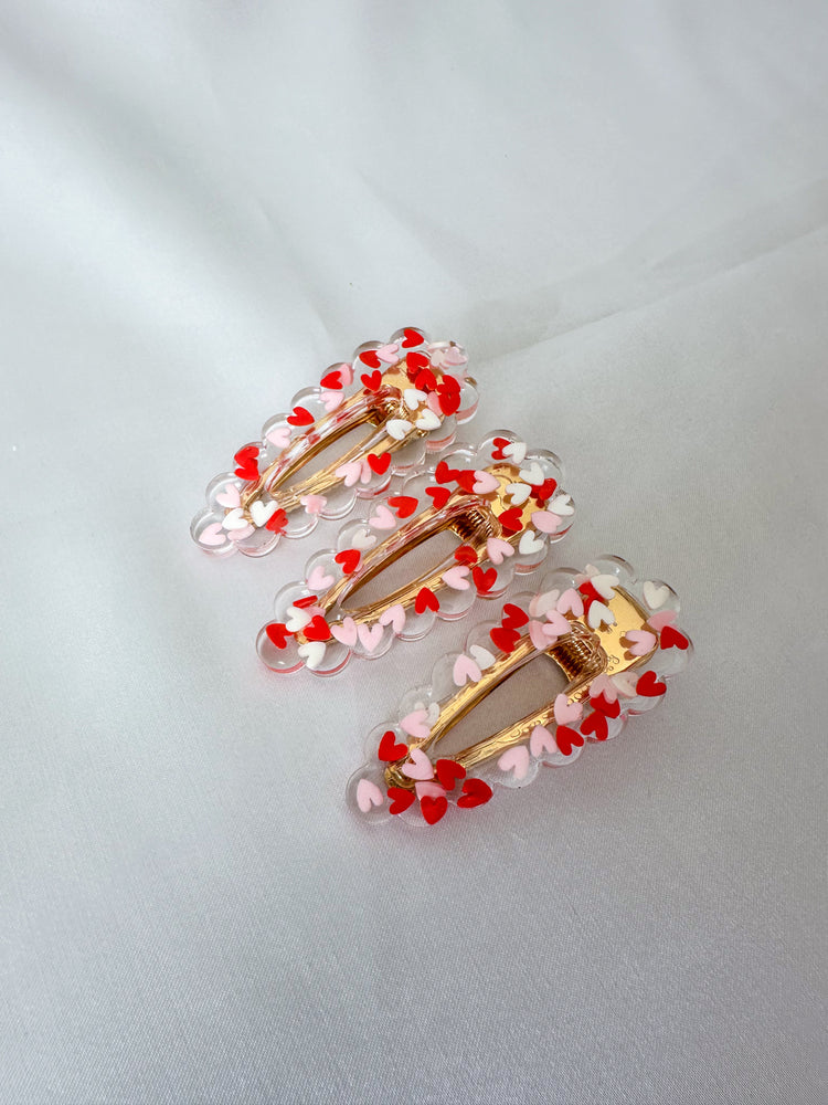 Valentine heart clips