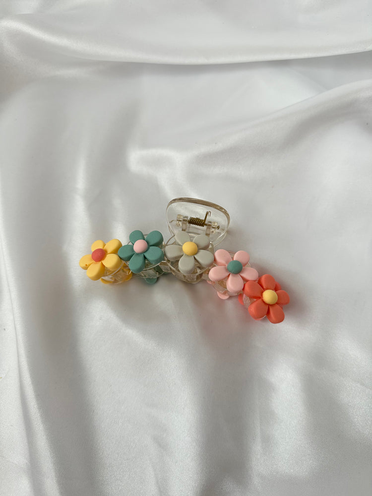 Pastel Floral Claw Clip