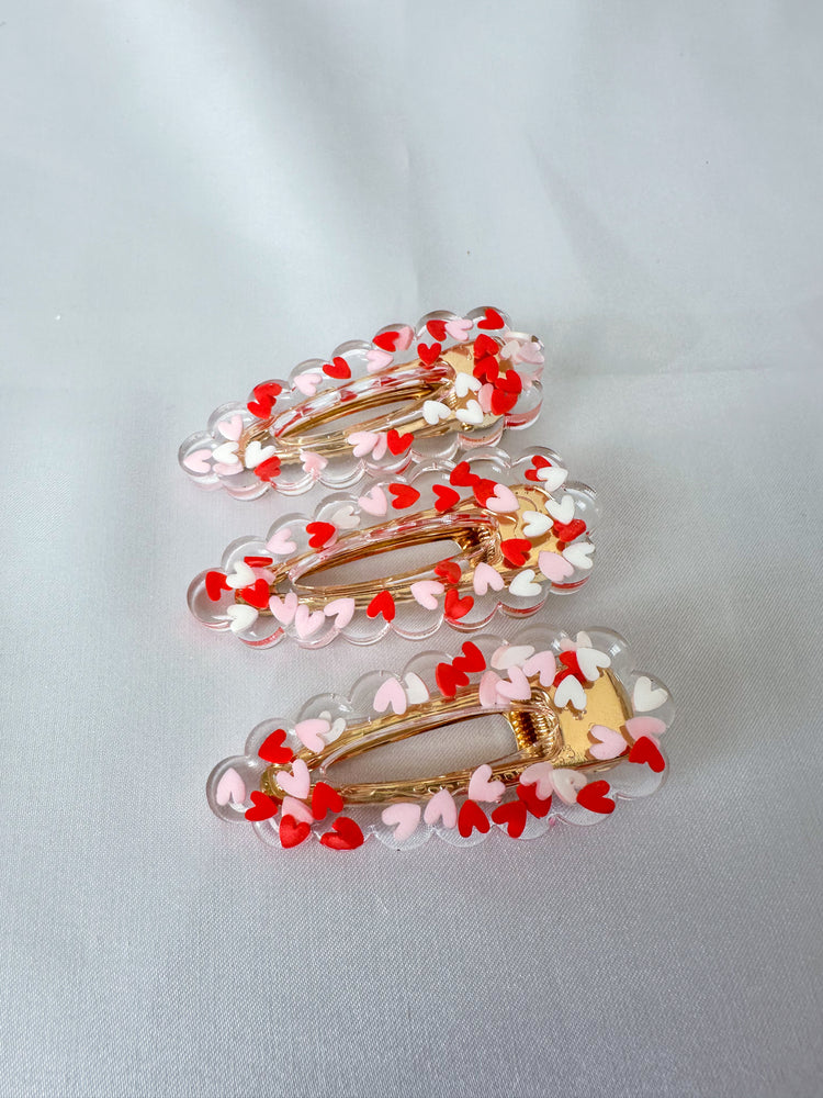 Valentine heart clips