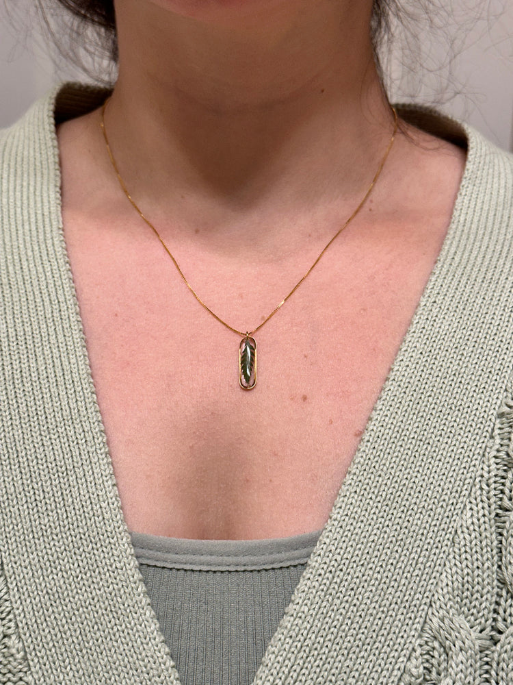 Dainty Vertical Fern Necklace