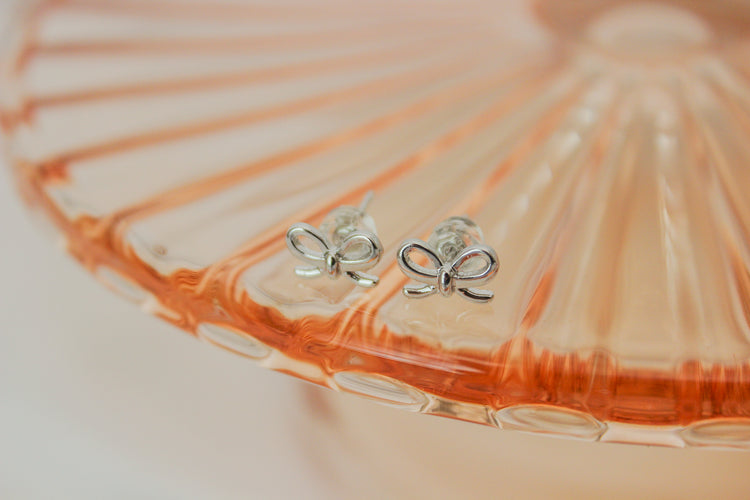 Silver Bow Studs