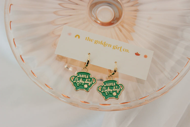 Lucky Day Huggie Hoops