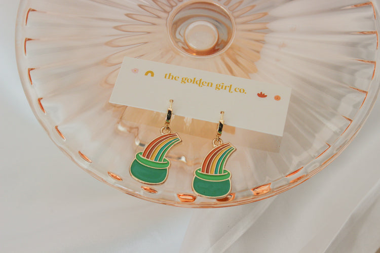 Pot of Gold Huggie Hoops