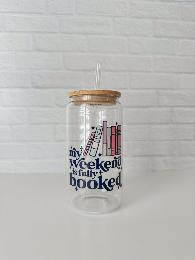 Weekend Fully Booked Glass Cup