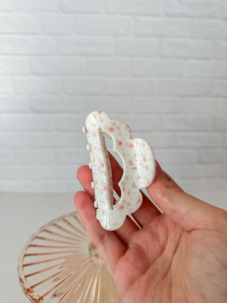Delicate Floral Claw Clip