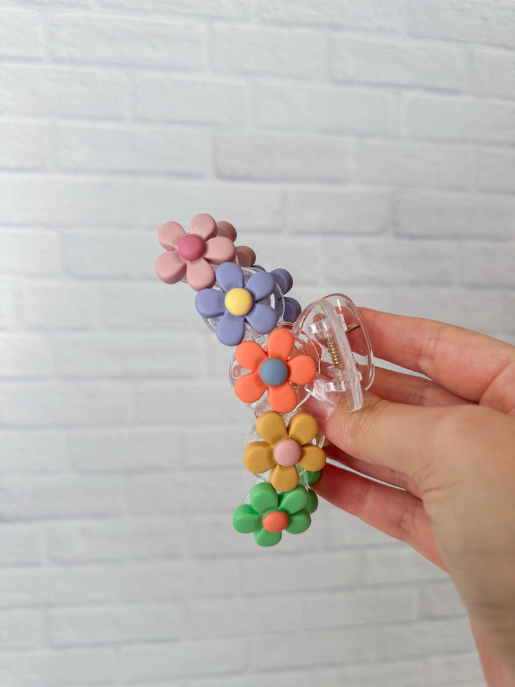 Pastel Floral Claw Clip