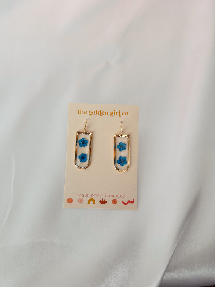 Blue Plum Blossom Dangles