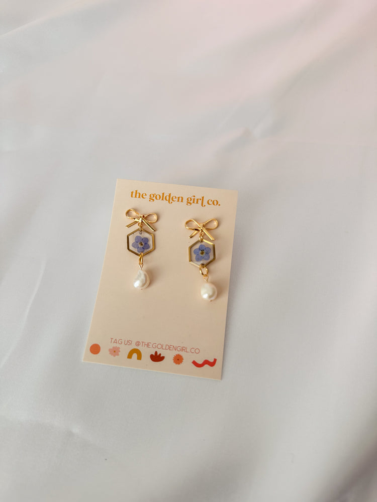 Floral Pearl Dangles