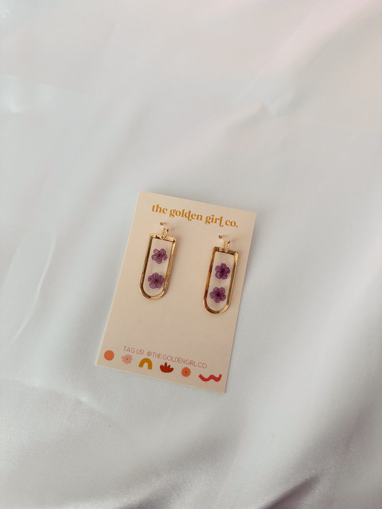 Purple Plum Blossom Dangles