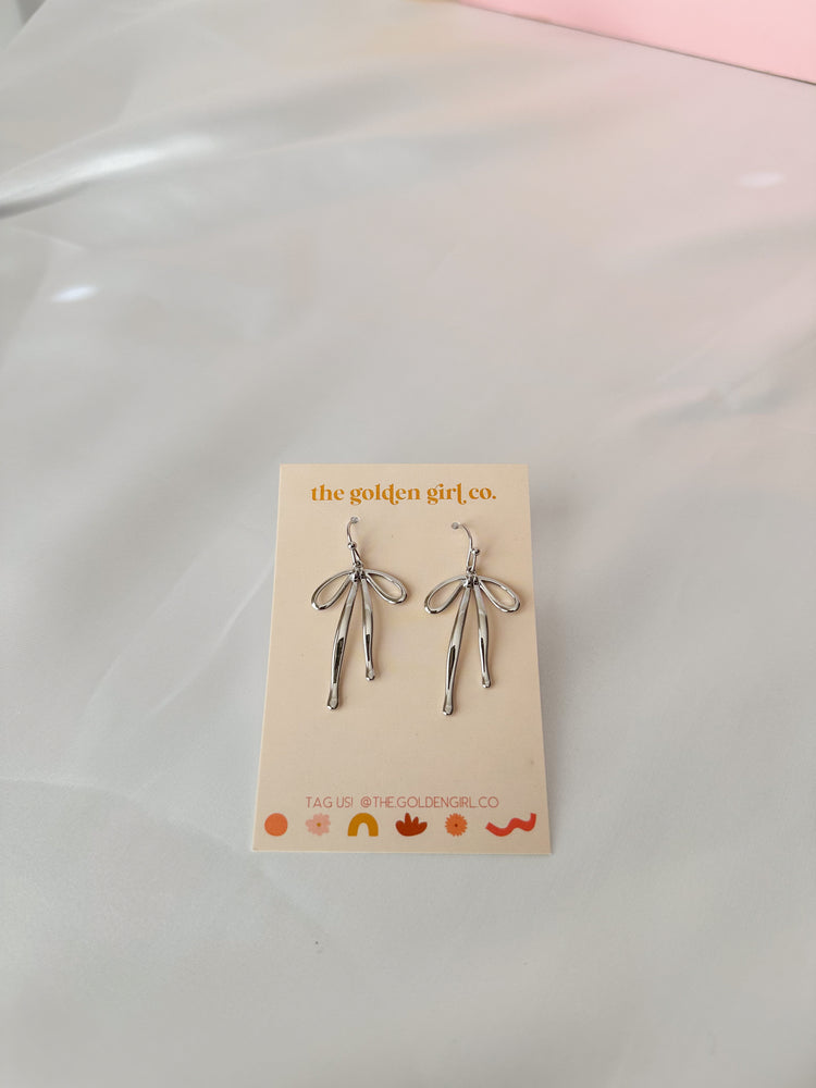 Silver Long Bow Dangles