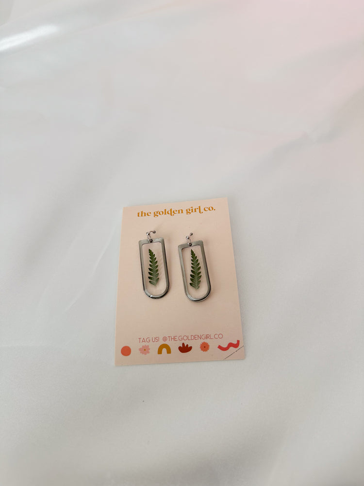 Dainty Silver Fern Dangles