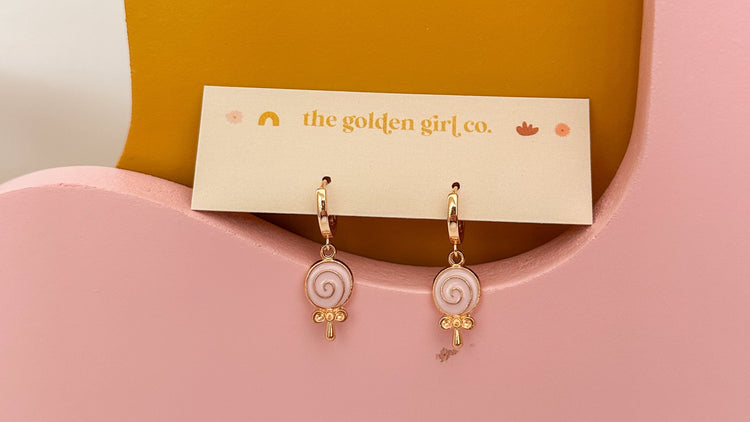 Lollipop Huggie Hoops