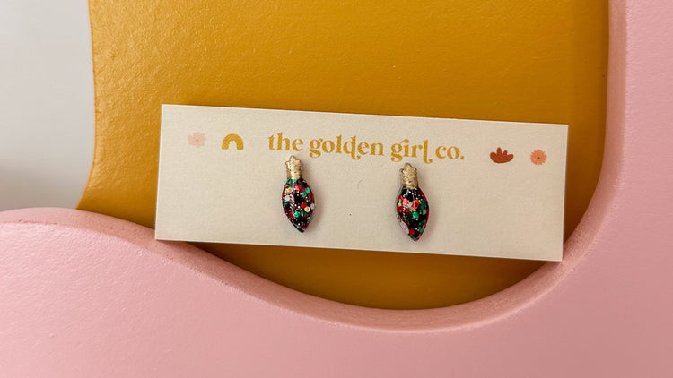Classic Christmas Bulb Studs