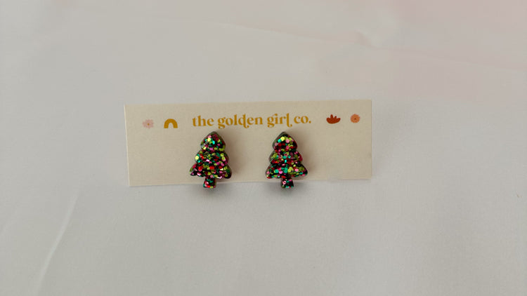 Cutie Christmas Tree Studs
