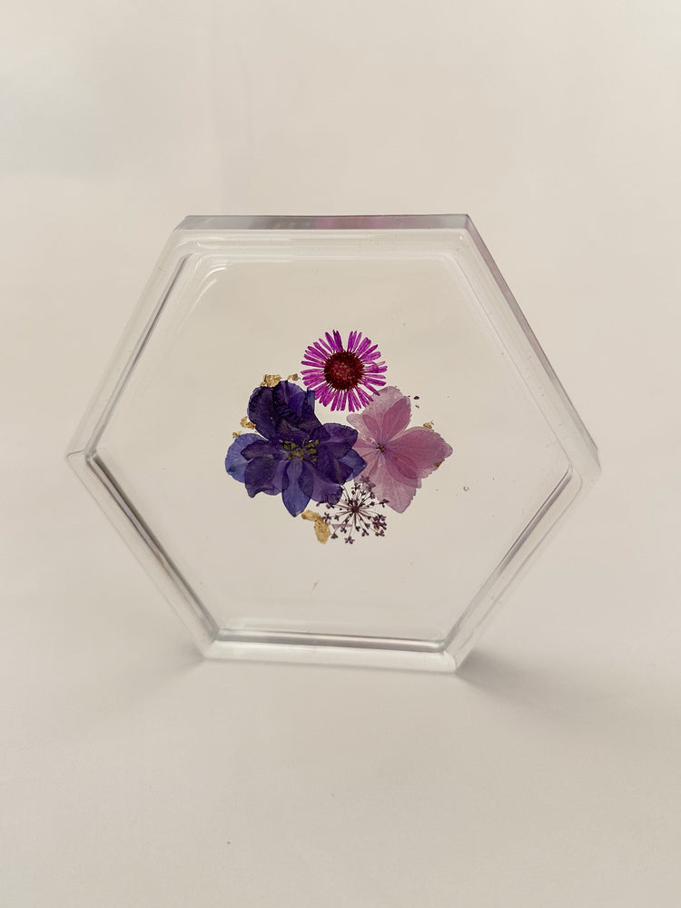 Purple Floral Coaster