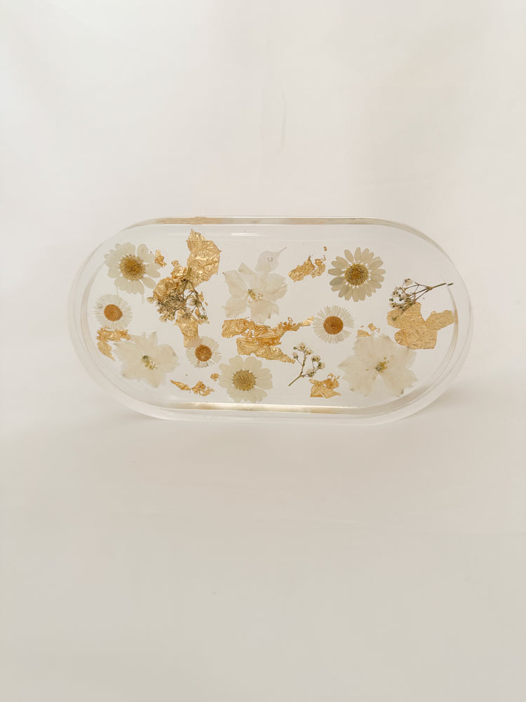 Handmade Pressed Flower Trinket Tray (Imperfect)