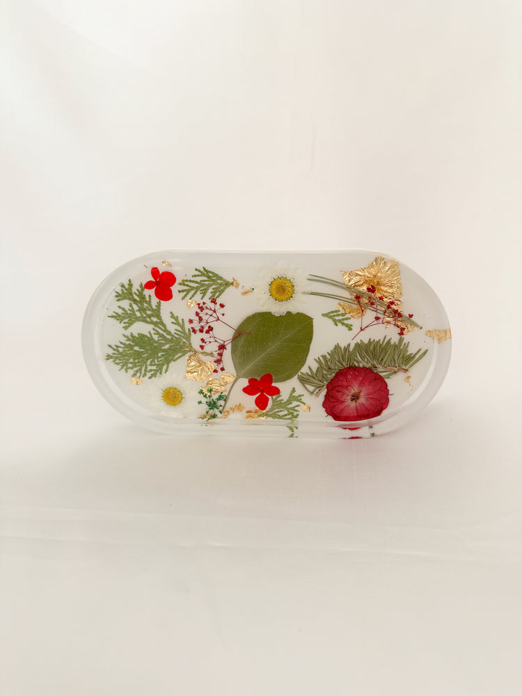 Handmade Pressed Flower Trinket Tray