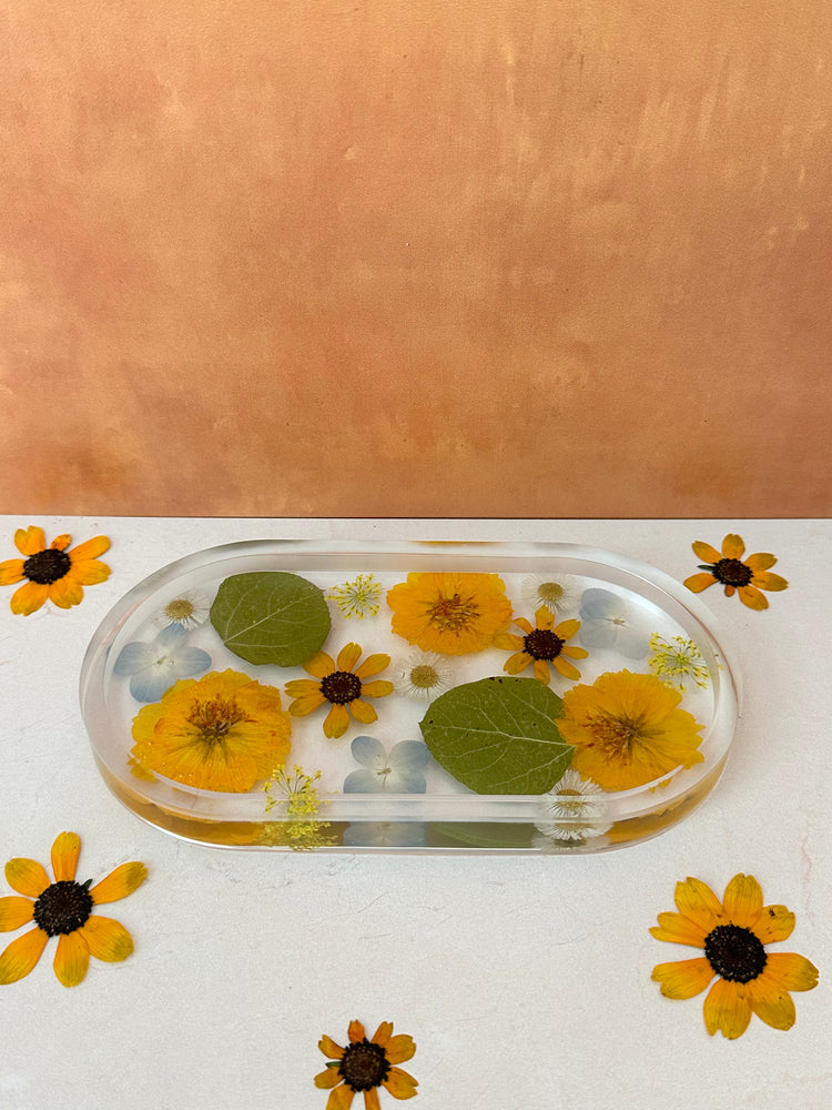 Handmade Pressed Flower Trinket Tray