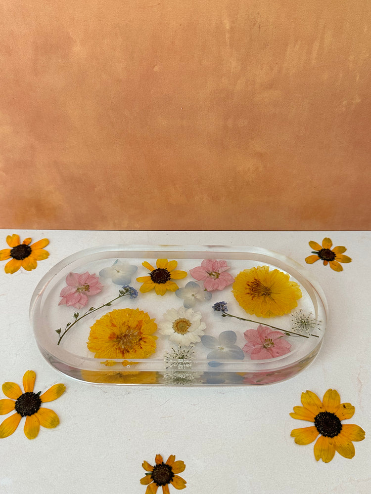 Handmade Pressed Flower Trinket Tray