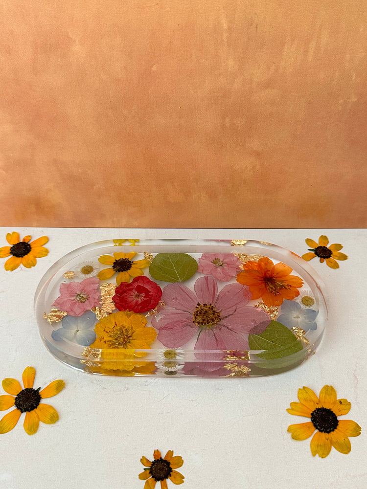 Handmade Pressed Flower Trinket Tray