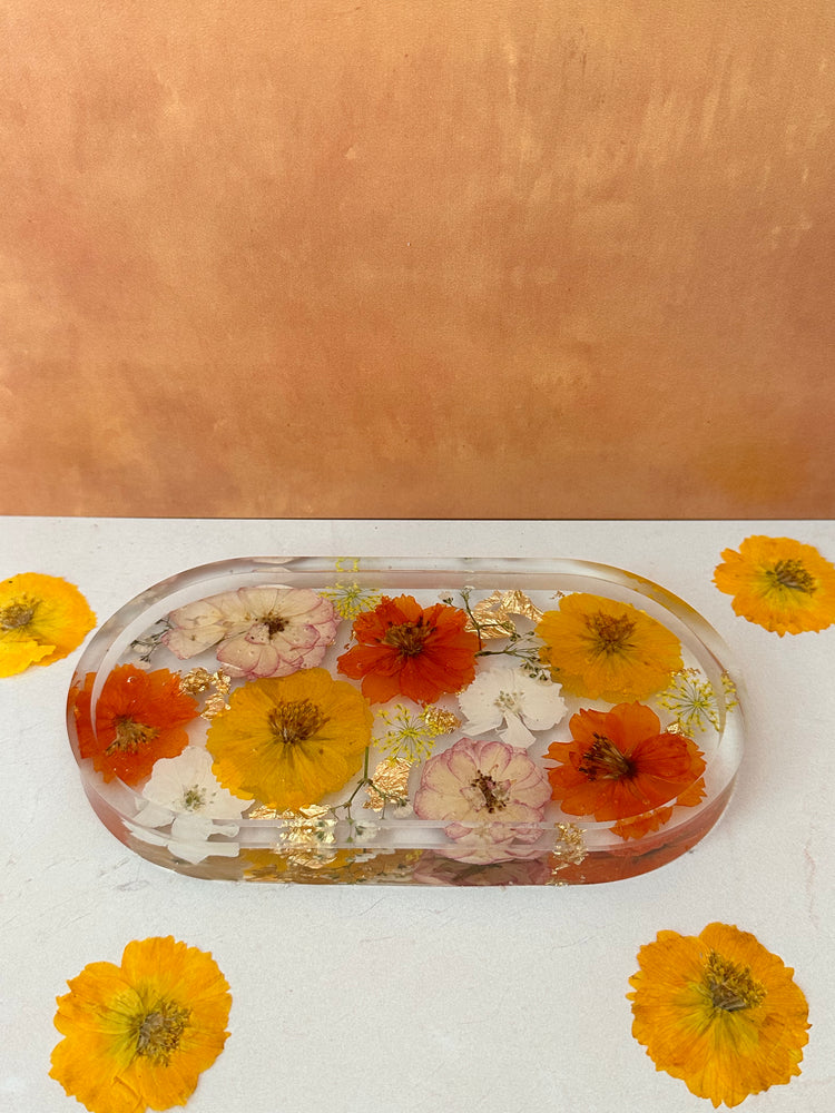 Handmade Pressed Flower Trinket Tray