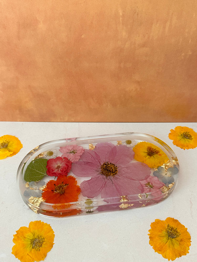 Handmade Pressed Flower Trinket Tray