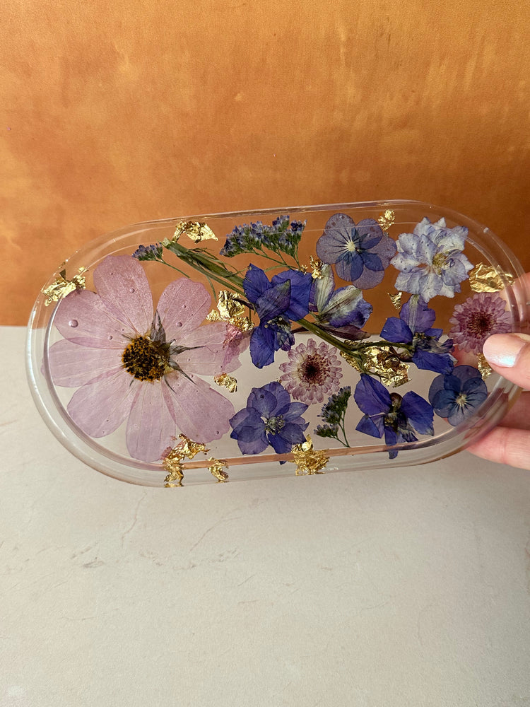 Handmade Pressed Flower Trinket Tray