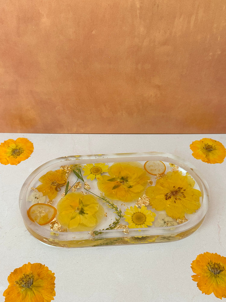Handmade Pressed Flower Trinket Tray
