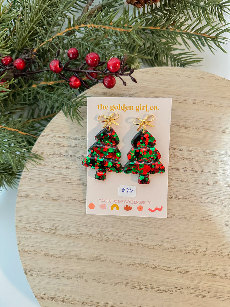 Classic Christmas Bow Tree Dangles (Ready to ship)