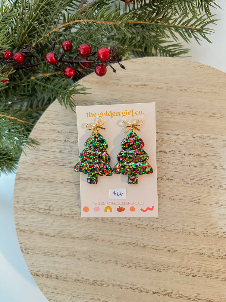 Cutie Christmas Bow Tree Dangles (Ready to ship)