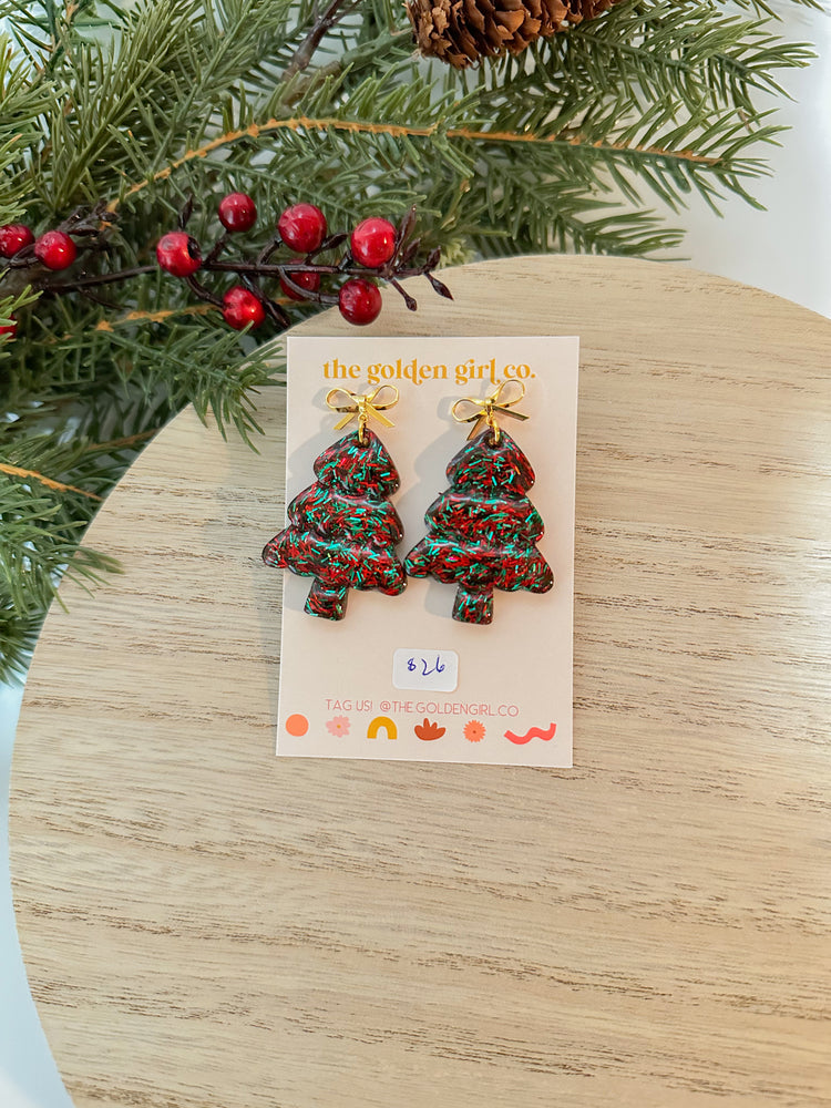 Tinsel Town Bow Tree Dangles (Ready to ship)