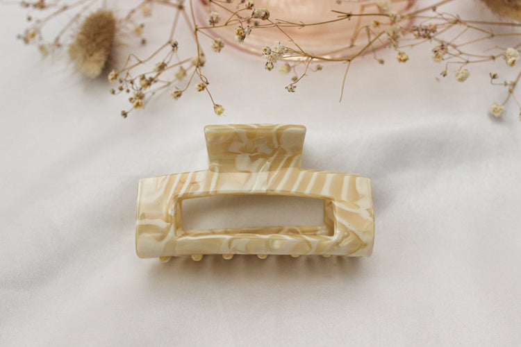 Tan Swirl Claw Clip