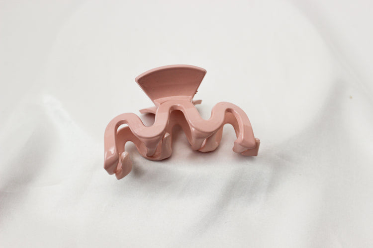 Squiggle Pink Claw Clip