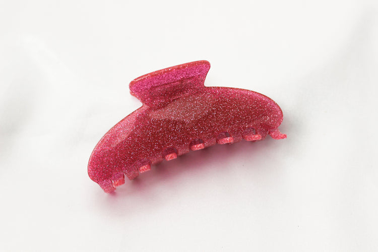 Pink Glitter Claw Clip