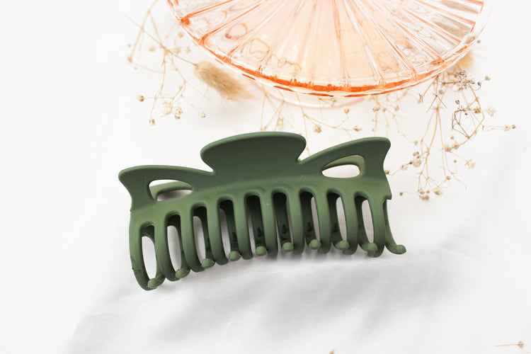 XL Moss Green Claw Clip