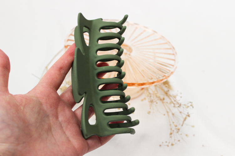 XL Moss Green Claw Clip