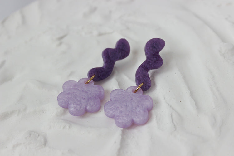Flower Squiggle Dangles