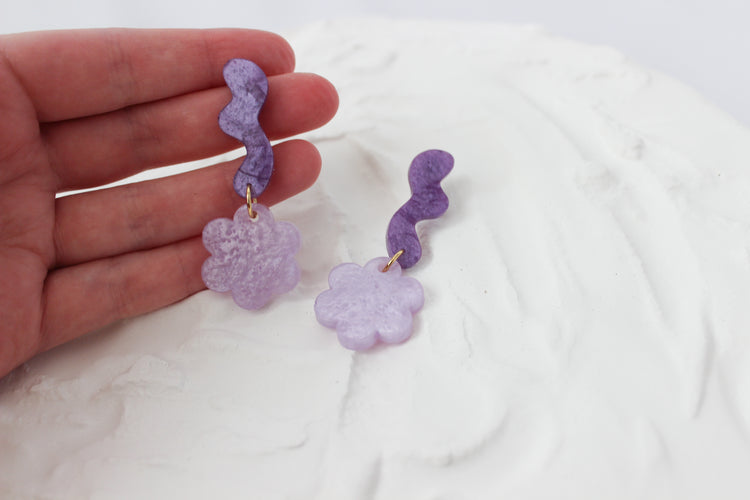 Flower Squiggle Dangles