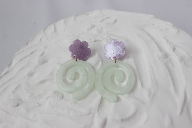Flower Swirly Dangles
