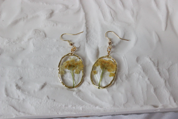 Yellow Floral Dangles