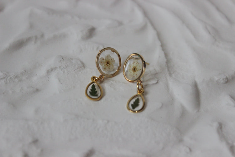 Floral Fern Dangles