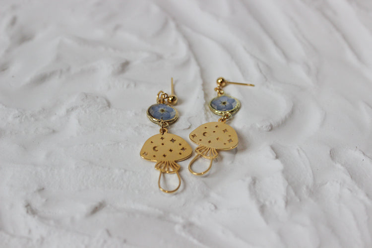 Floral Mushroom Dangles
