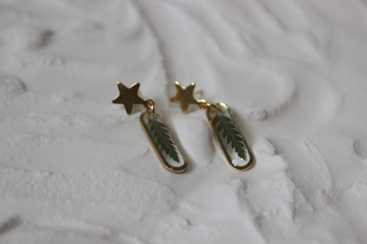 Gold Star Fern Dangles
