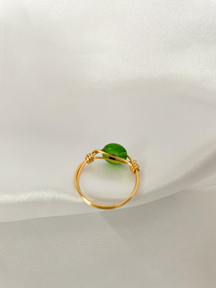 Dainty Wire Wrapped Evil Eye Ring | Minimalist Gold Ring | Dainty Gold Jewelry | Holiday Gift for Her | No Tarnish Wire Wrap Rings