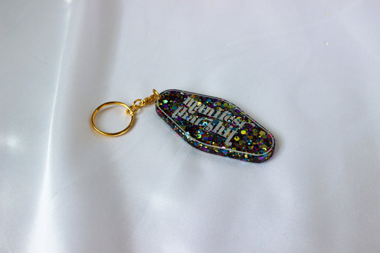 Manifest That Sh*t Keychain | Vintage Style Hotel Keychain | Motel Key Tag | Resin Keychains