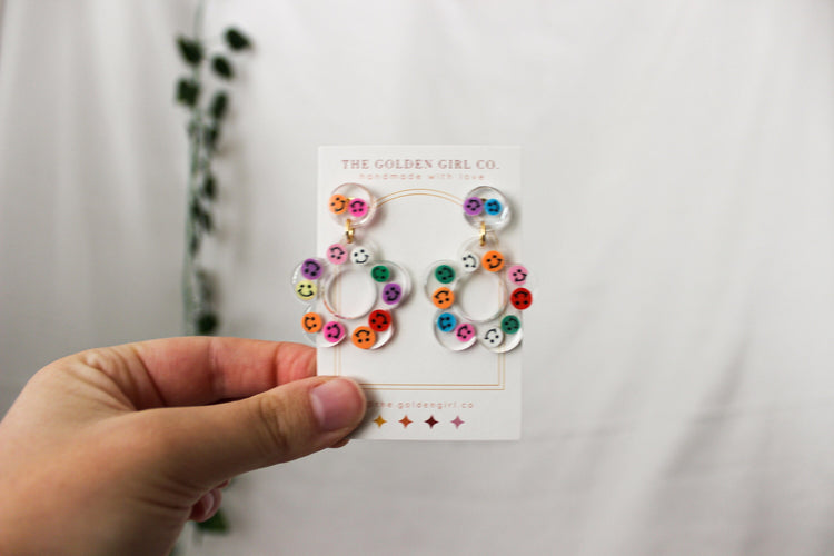 Resin Dangle Earrings | Handmade Resin Earrings | Trendy Lightweight Dangle Earrings