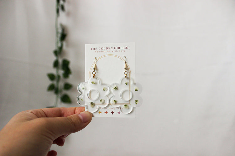 Resin Dangle Earrings | Handmade Resin Earrings | Trendy Lightweight Dangle Earrings