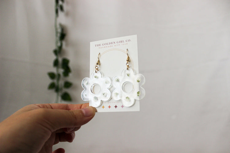 Resin Dangle Earrings | Handmade Resin Earrings | Trendy Lightweight Dangle Earrings